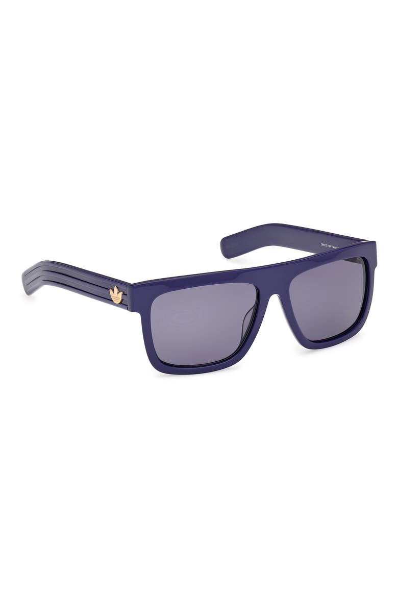 56mm Navigator Sunglasses, Alternate, color, SHINY BLUE/ BLUE