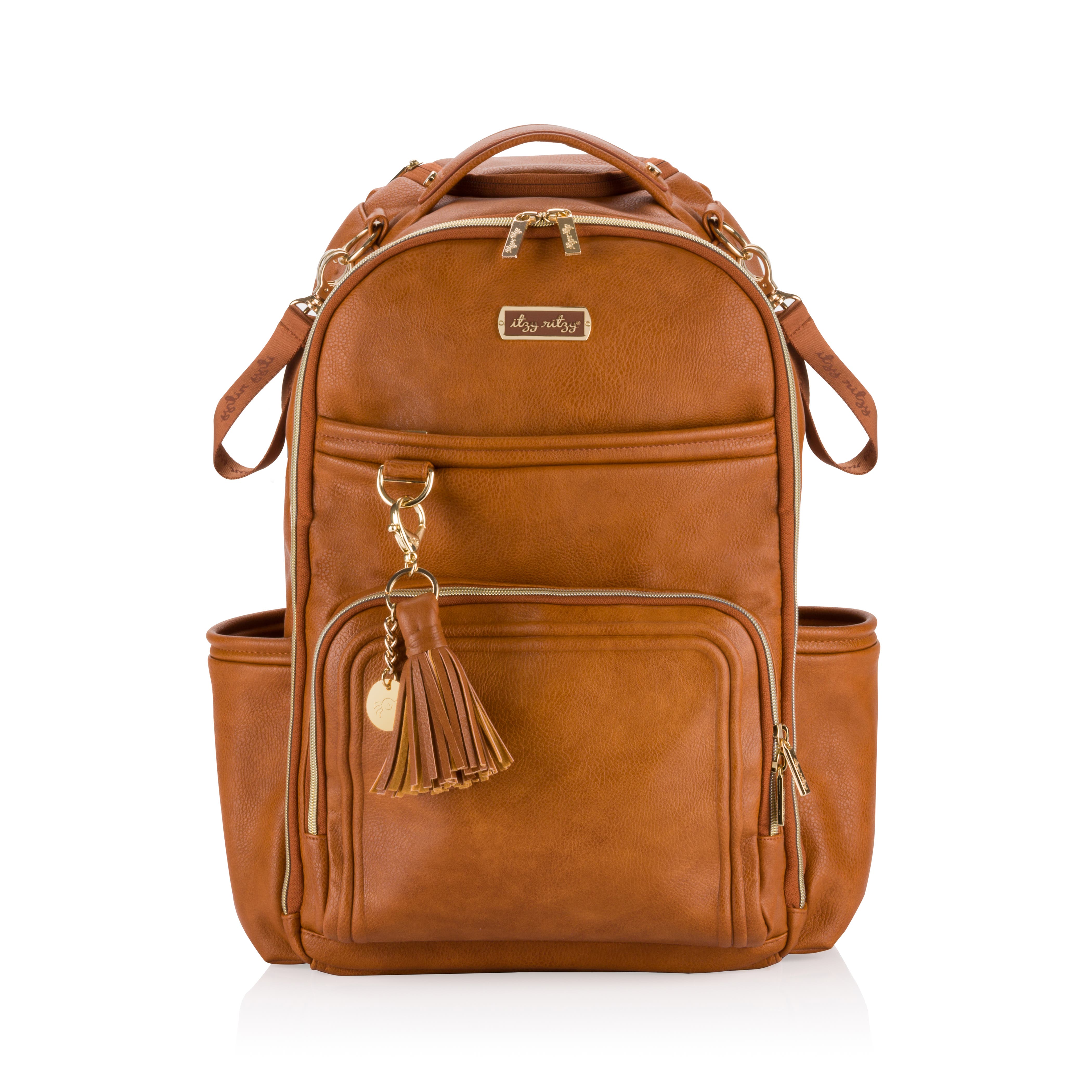 Itzy Ritzy Boss Plus Large Diaper Bag Backpack, Main, color, Cognac