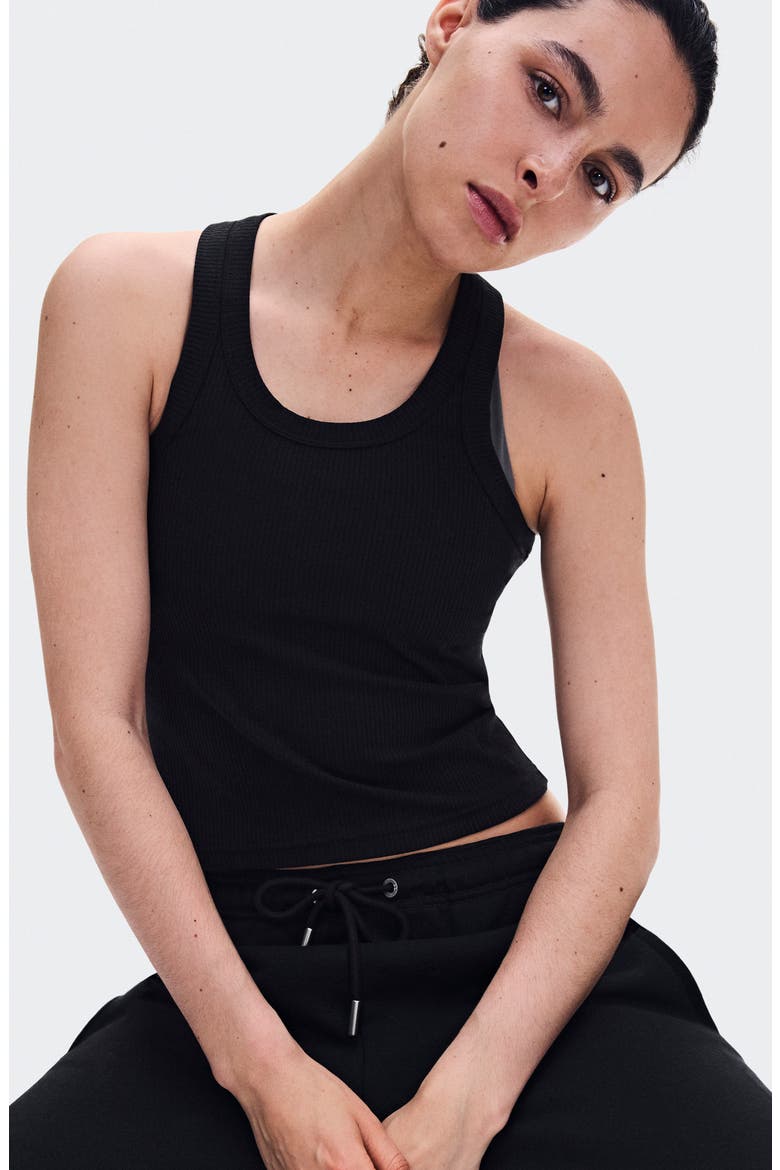 x Zendaya All Day Rib Tank, Alternate, color, BLACK