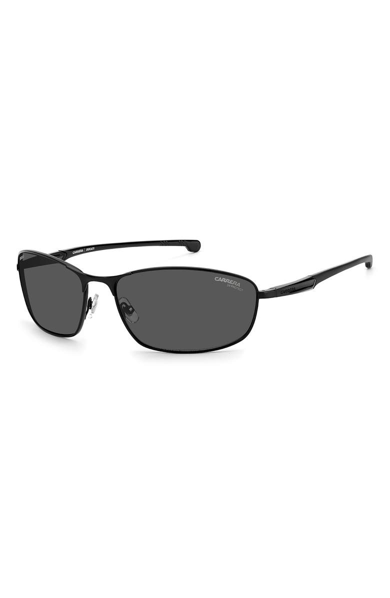 Carrera Eyewear x Ducati 64mm Rectangular Sunglasses, Alternate, color, Black/ Grey