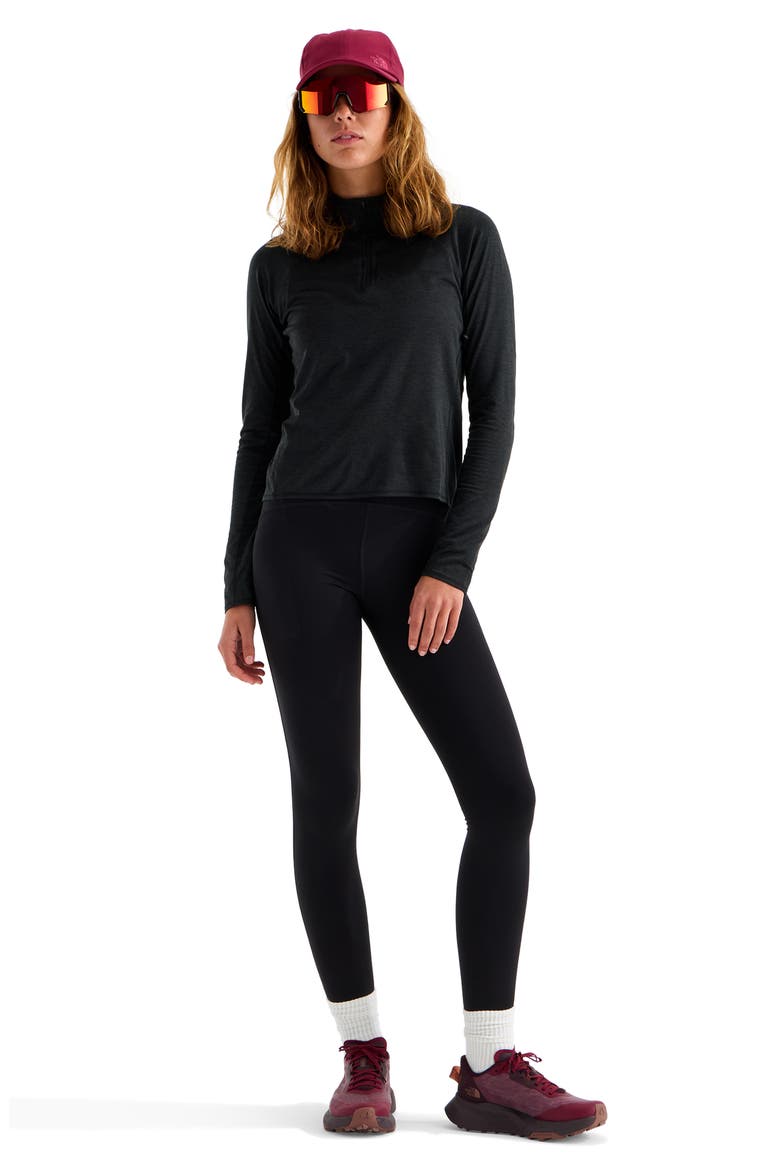 Jaida FlashDry-XD Quarter-Zip Performance Top, Alternate, color, TNF BLACK DARK HEATHER