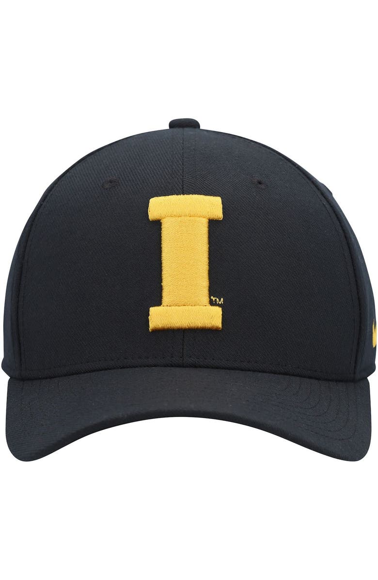 Nike Men's Nike Black Iowa Hawkeyes Classic99 Swoosh Performance Flex Hat, Alternate, color,