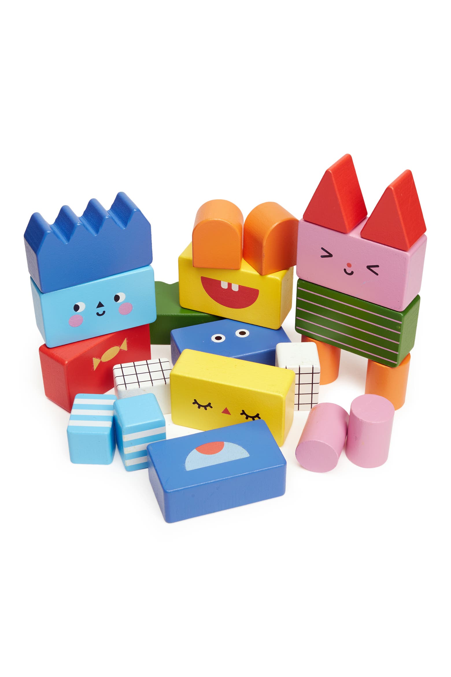 Building Code Kitchens Kikkerland Design 22-Piece Stack & Mix Wooden Building Blocks ...