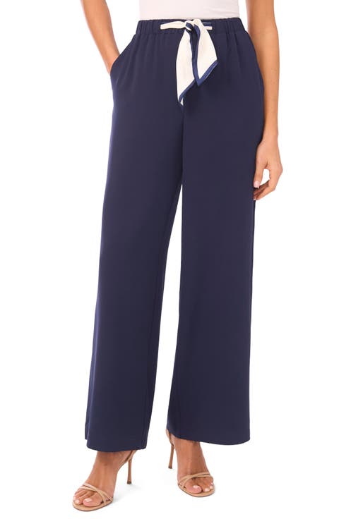 Tie Waist Straight Leg Pants