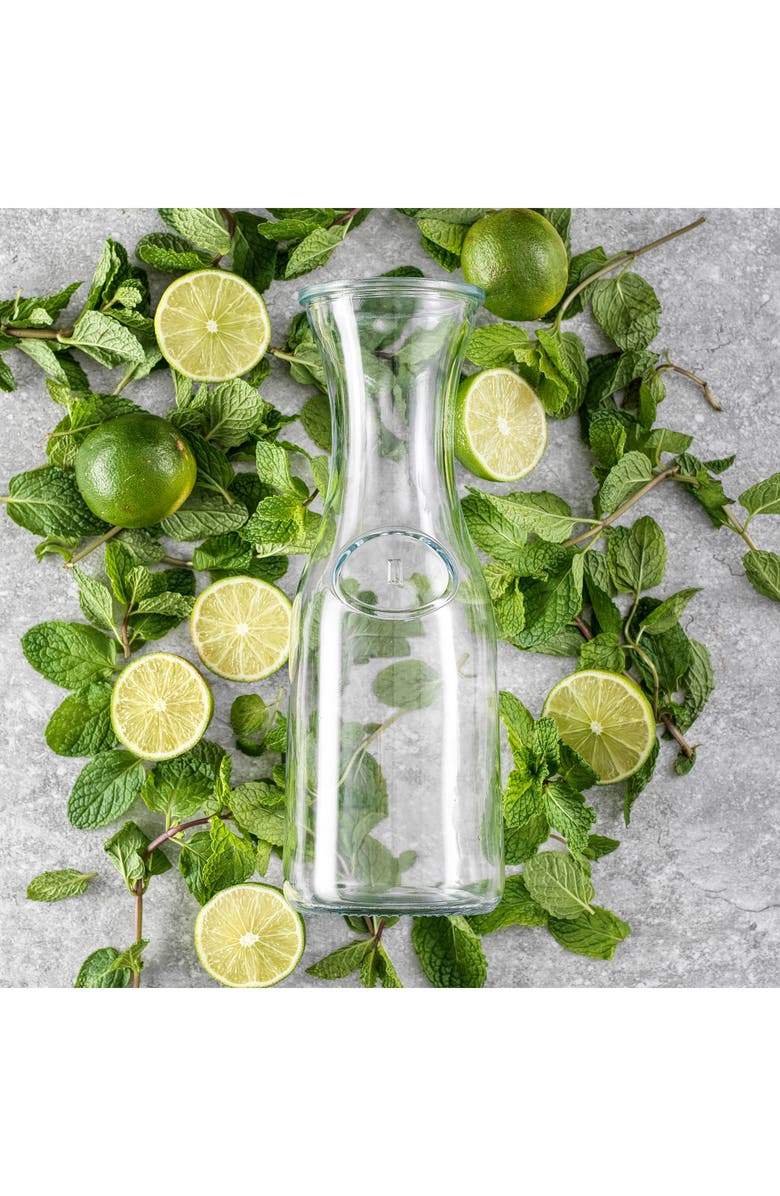 JoyJolt Hali Set of 4 Glass Carafe, Alternate, color, Clear