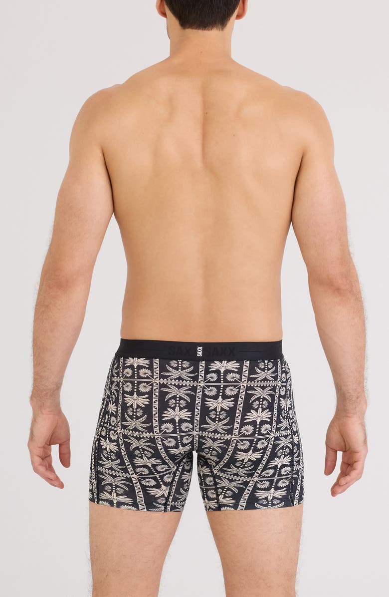 SAXX Smooth Luxe Micro Modal Boxer Briefs, Alternate, color, Tropic Royale-Black