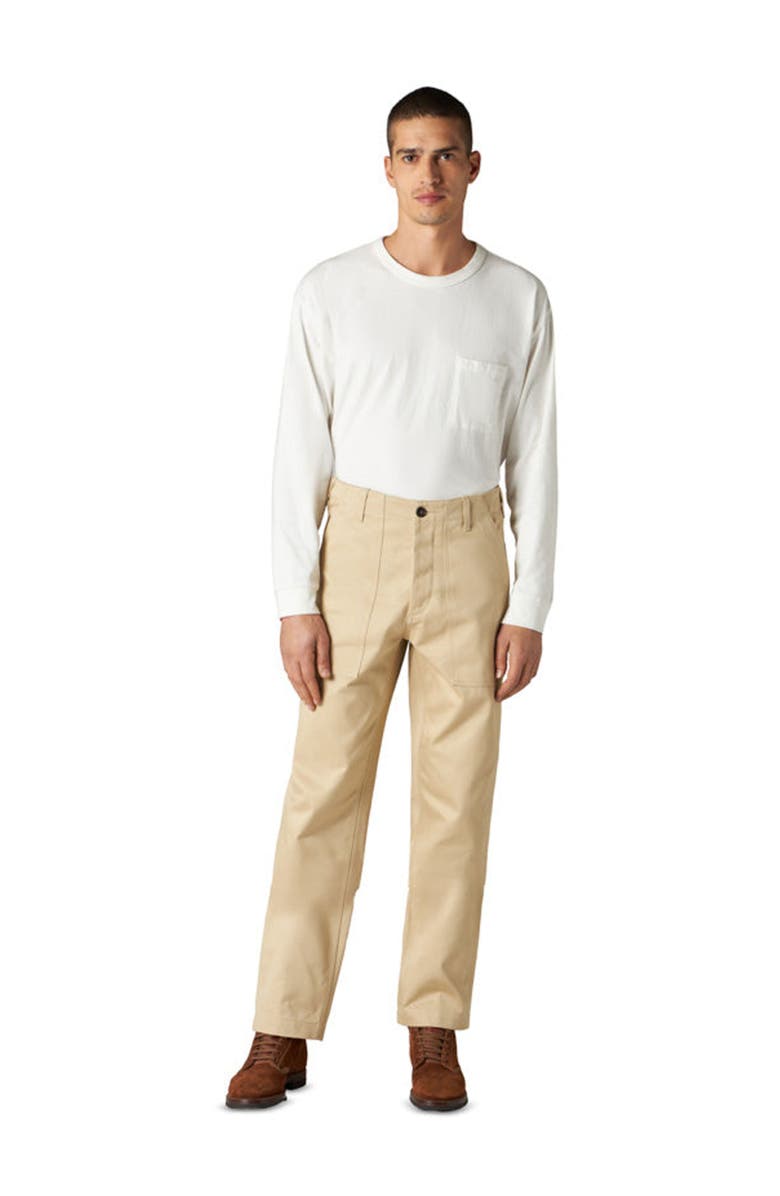 Fortela Newfatigue Heavyweight Cotton Gabardine Fatigue Pants, Alternate, color, Natural