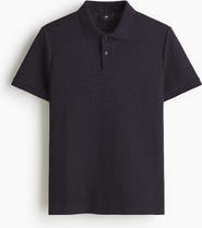 H&M Slim Fit Jacquard-knit Polo Shirt