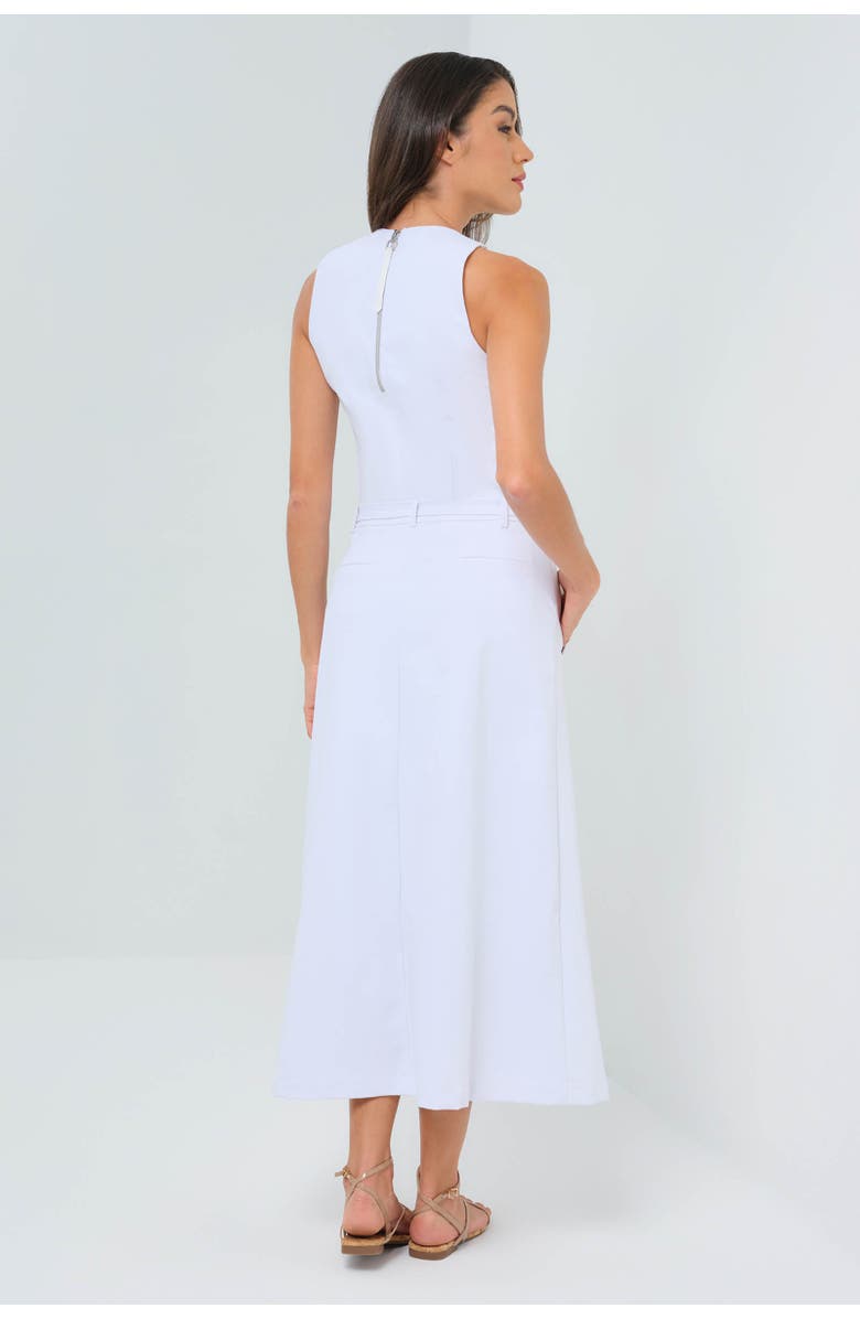 Anatomie Galina Performance Twill Belted Skirt, Alternate, color, White