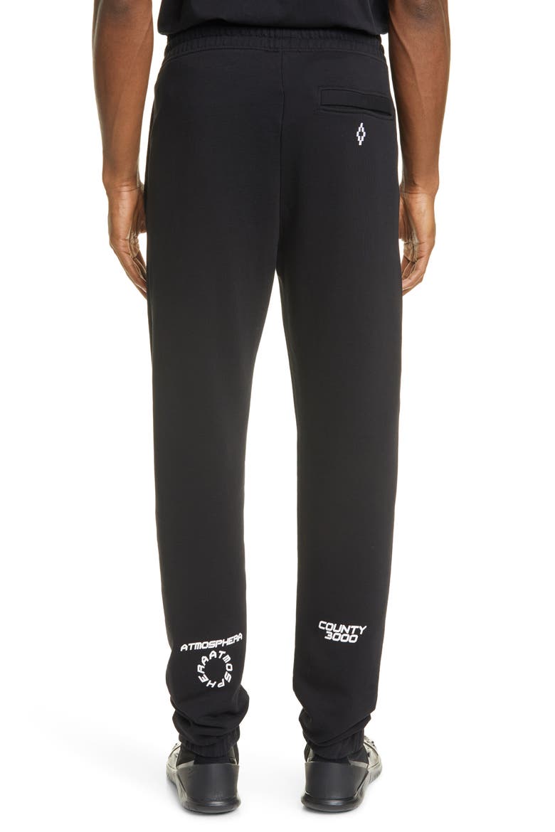 Logo Patch Sweatpants, Alternate, color, BLACK BLACK