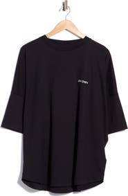 Palm Angels Logo Embroidered Cotton T-Shirt