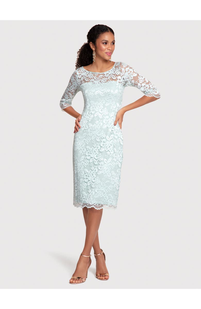 Alie Street London Lila Lace Dress, Main, color, Mint Silver Green