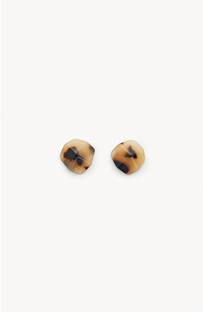 MACHETE Mini Sculpture Studs, Main, color, Blonde Tortoise