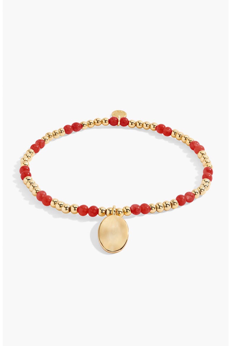 Birthstone A Little Bracelet in Gold-Tone Plating, Alternate, color, January
