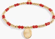 A Littles & Co Birthstone A Little Bracelet in Gold-Tone Plating