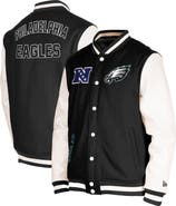 New Era Men's New Era  Black Philadelphia Eagles Third Down Varsity Full-Snap Jacket