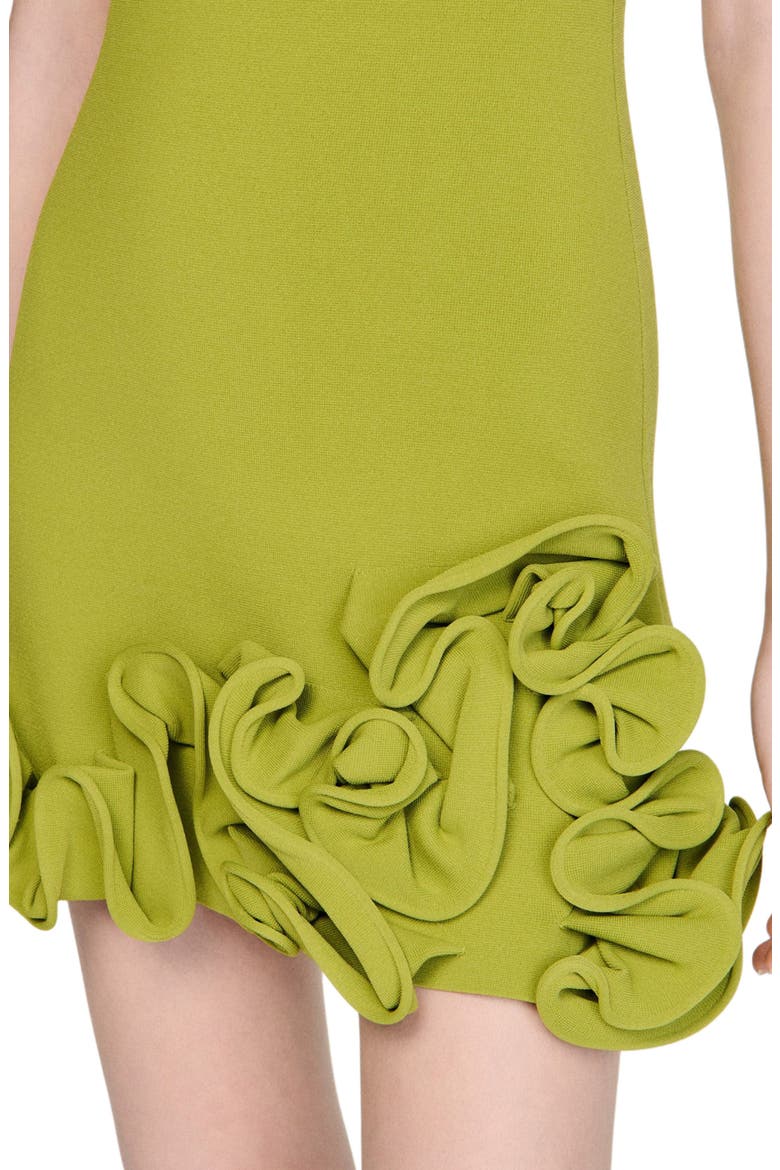 Floral knit mini dress, Alternate, color, Green