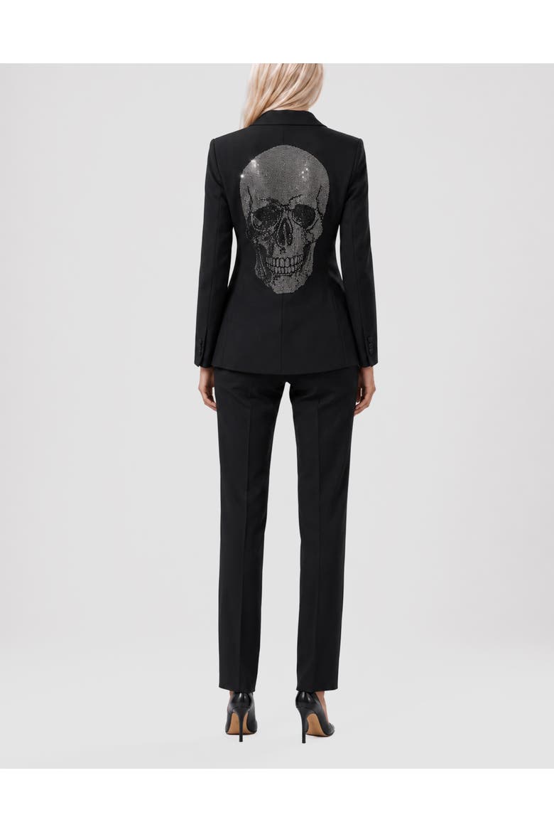 Single Breasted Fit Blazer Skull Women, Alternate, color, black