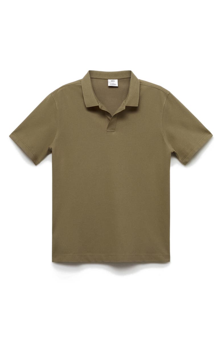 MANGO Cotton Blend Piqué Knit Polo, Alternate, color, 