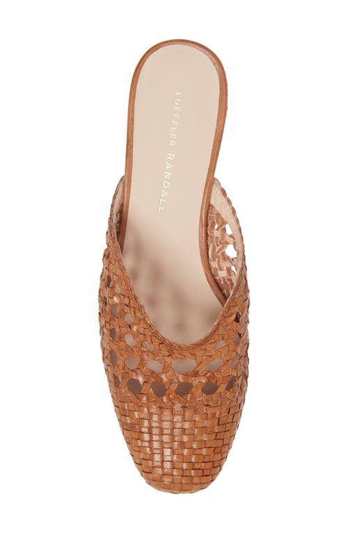 Loeffler Randall Lulu Woven Leather Mules In Brown