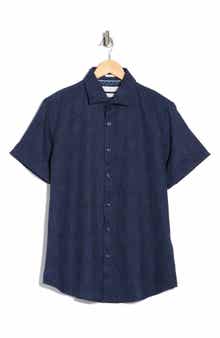 DENIM AND FLOWER Short Sleeve Button-Up Shirt