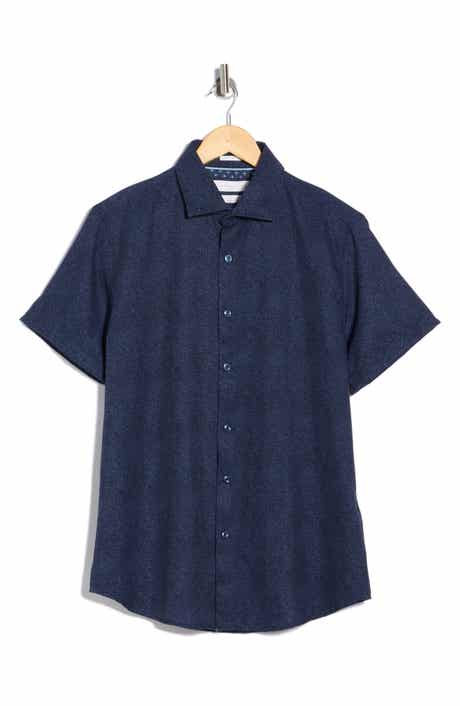 DENIM AND FLOWER Short Sleeve Button-Up Shirt