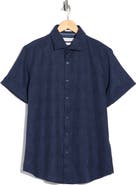 DENIM AND FLOWER Short Sleeve Button-Up Shirt