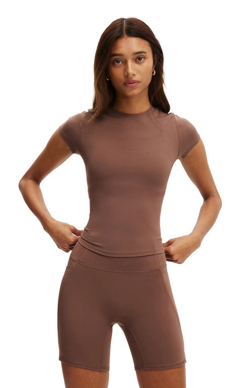 Cotton On Body Active Ultra Soft Fitted Tshirt In Brown