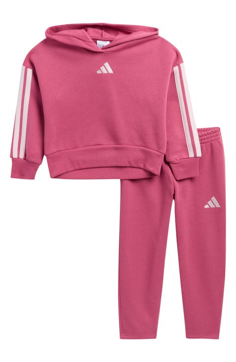 Kids' 3-Stripes Fleece Hoodie & Pants Set