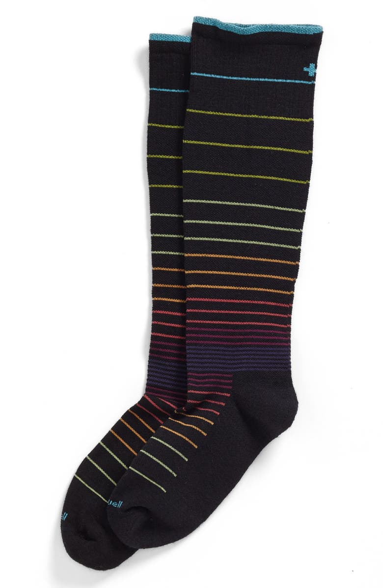 SOCKWELL Circulator Compression Socks, Main, color, Black Stripe