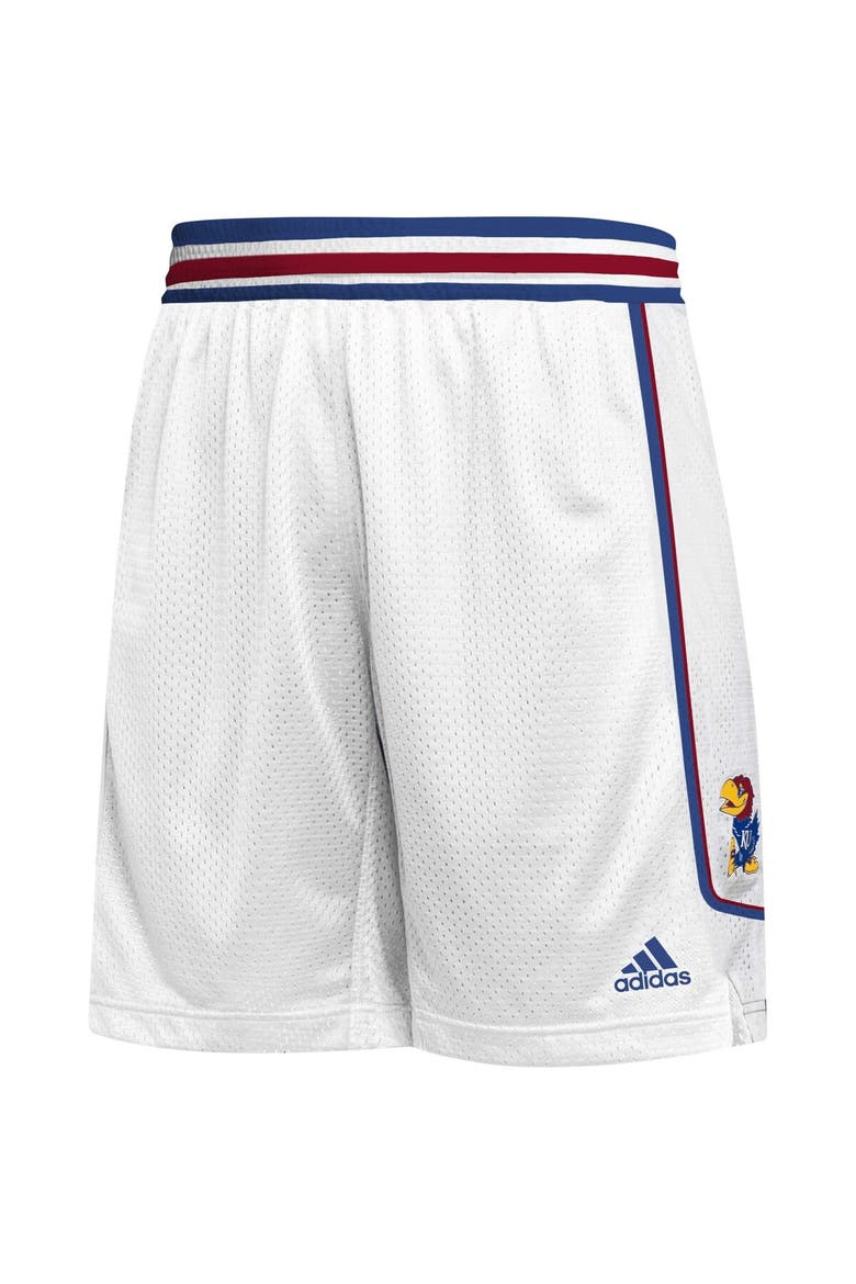 Men's adidas White Kansas Jayhawks Swingman Replica Basketball Shorts, Alternate, color, White