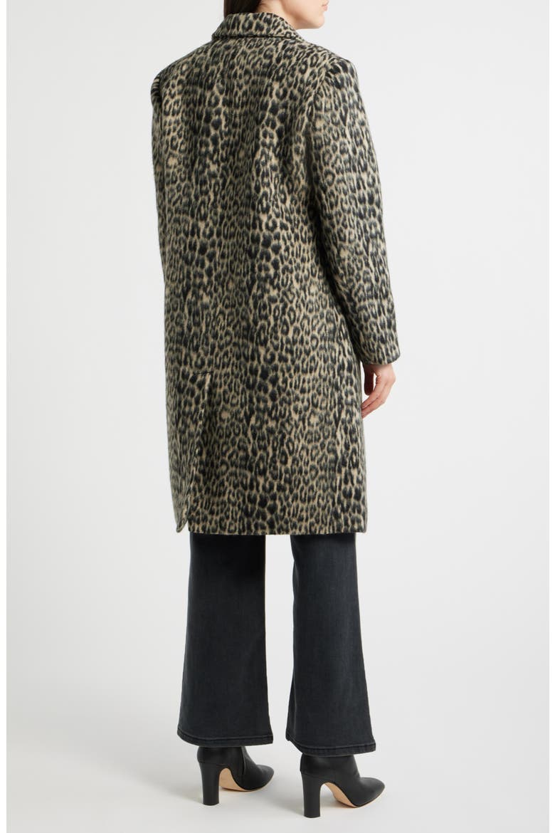 Leopard Print Faux Fur Coat, Alternate, color, LEOPARD