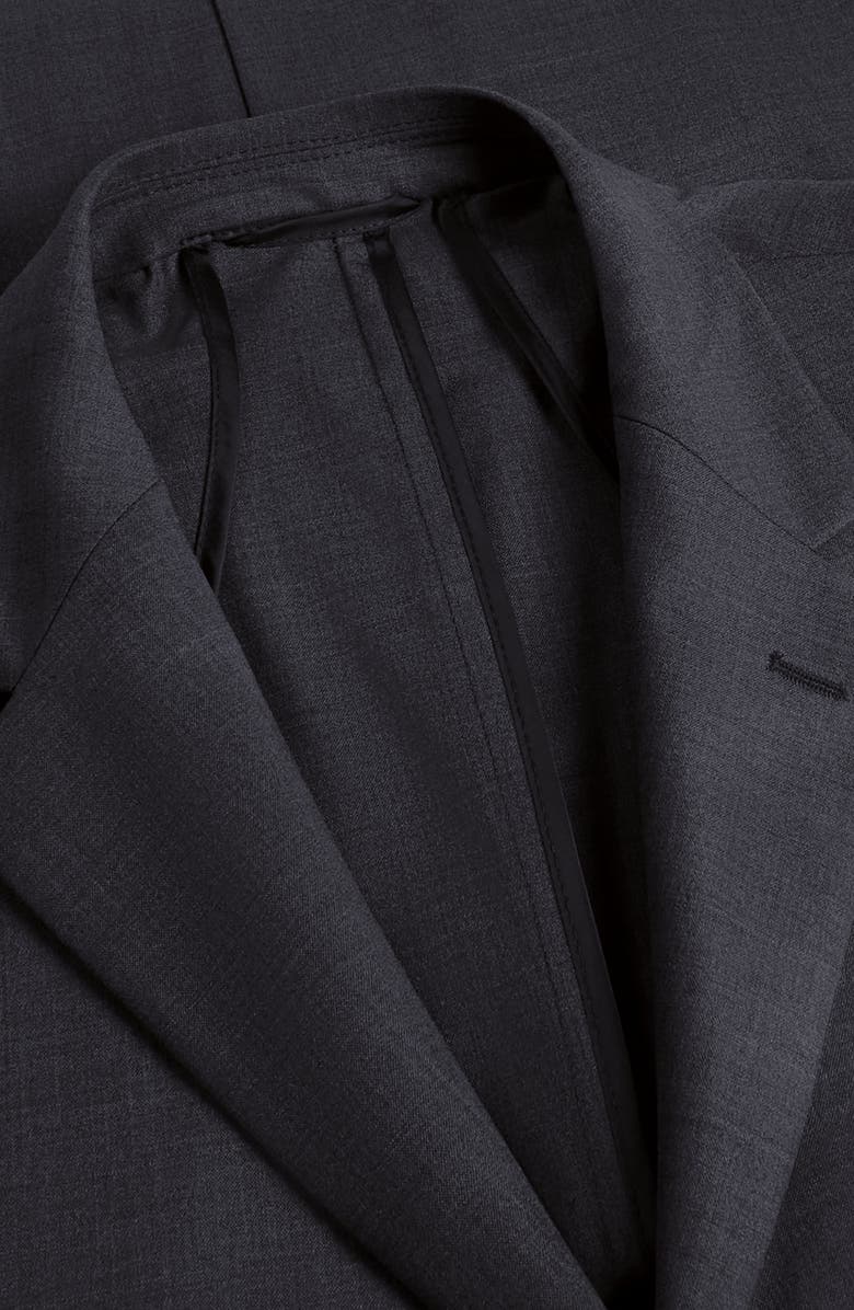 Bugatchi Solid Stretch Wool Travel Blazer, Alternate, color, Black