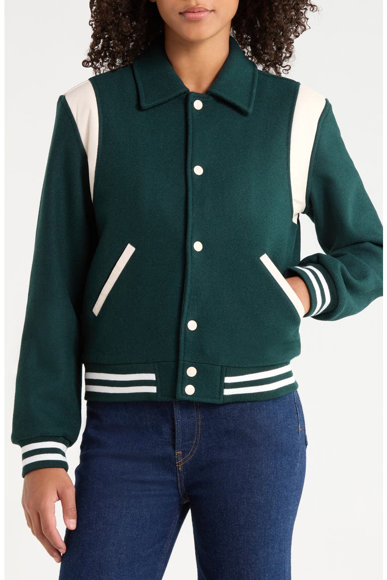 Varsity Jacket, Alternate, color, MALLARD