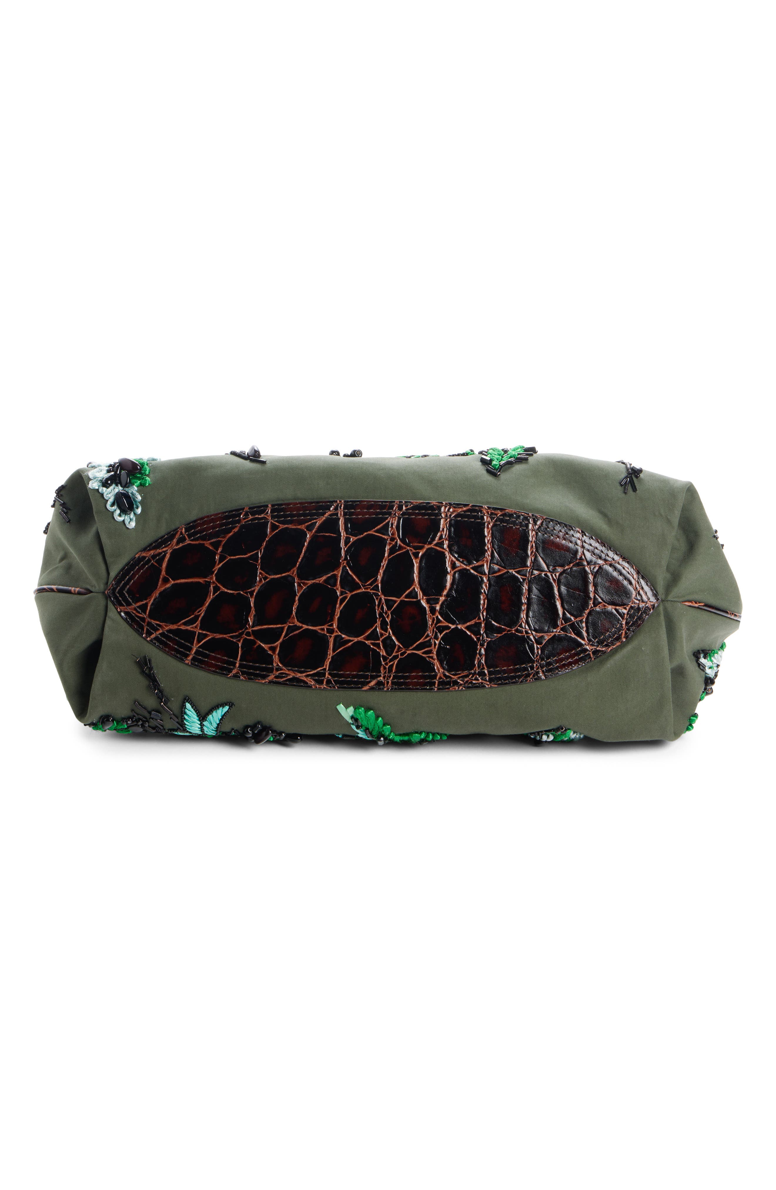 Dries Van Noten Embroidered Crossbody Bag, Alternate, color, 605 Bottle