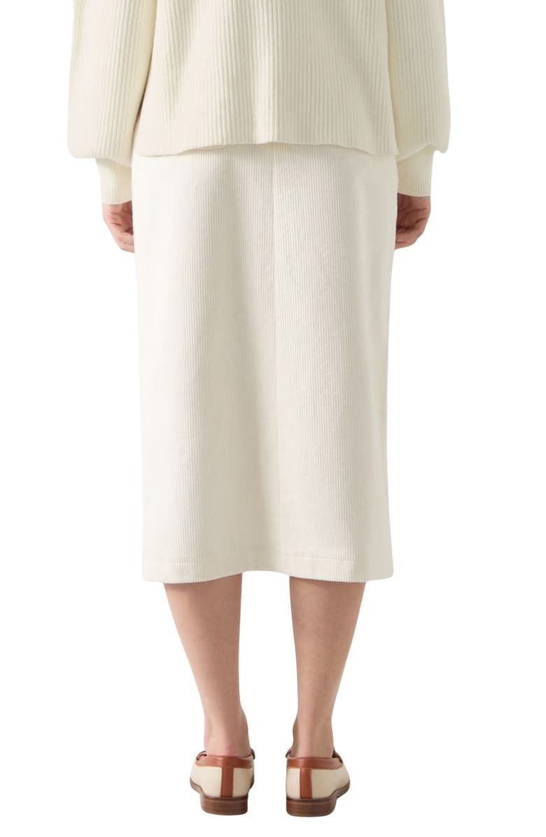 LK Bennett Sibyl Corduroy Midi Skirt, Alternate, color, Cream