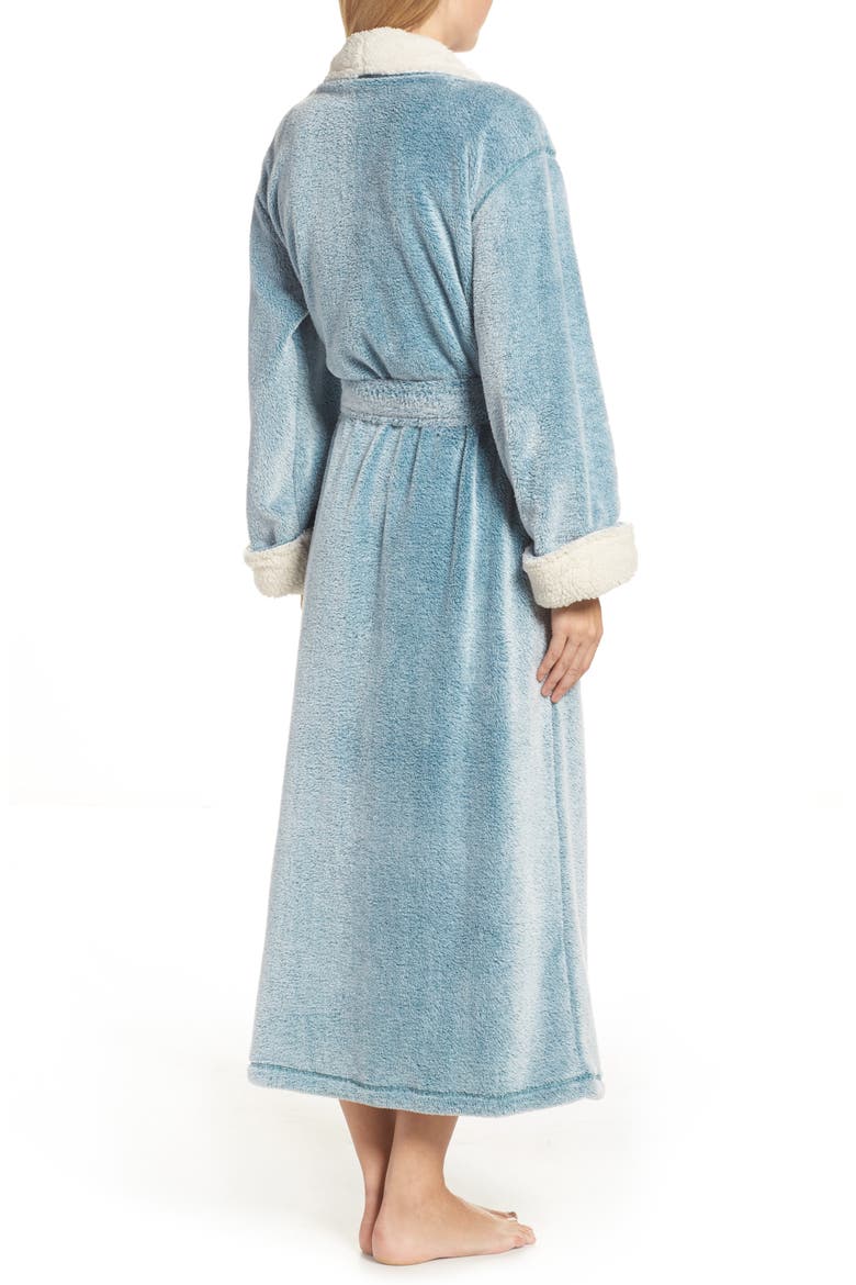 Plush Velour Robe, Alternate, color, LIGHT BLUE