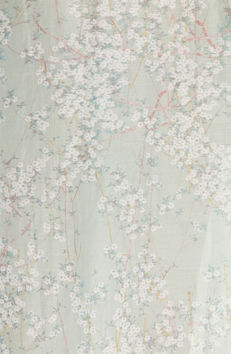 Papinelle Cherry Blossom Cotton & Silk Robe, Alternate, color, 