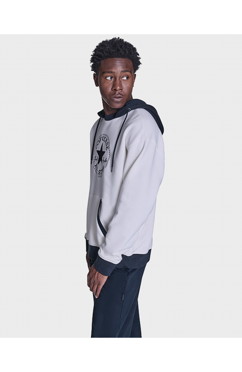 Converse Chuck Taylor Patch Two-Tone Hoodie, Alternate, color, Converse Egret