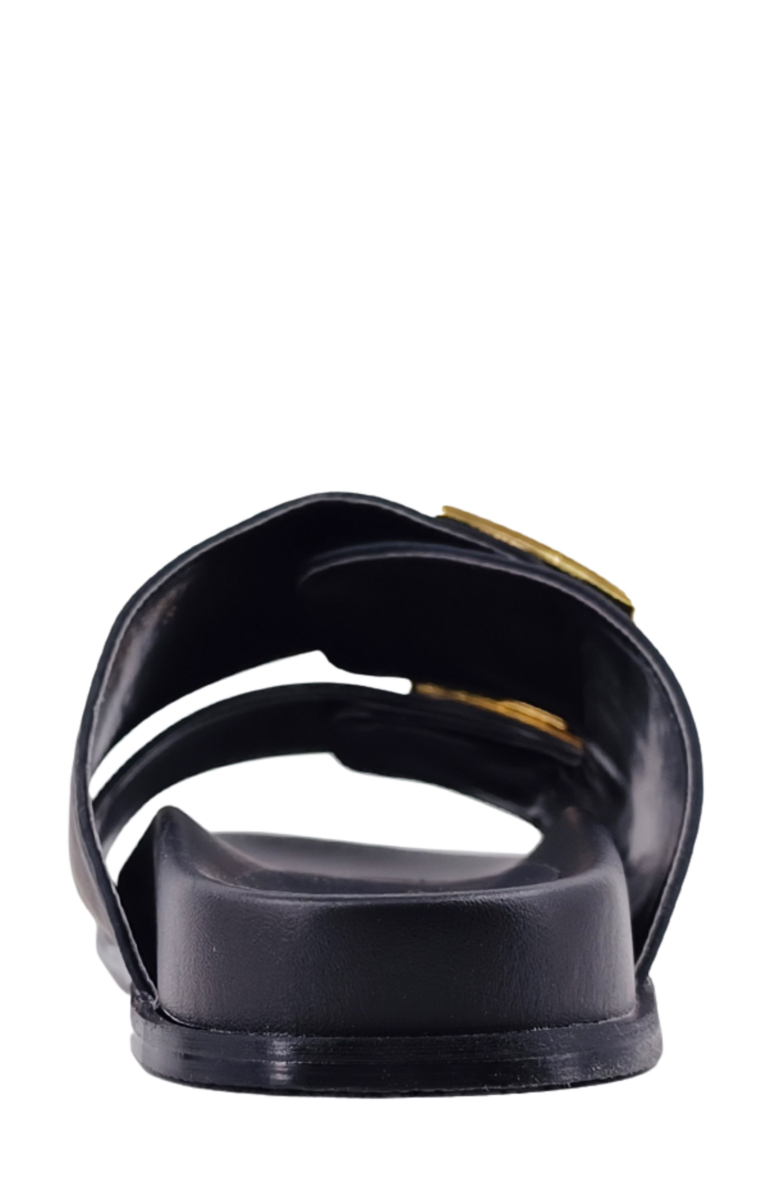 SHUSHOP Bernarda Studded Slide Sandal, Alternate, color, Black Matte