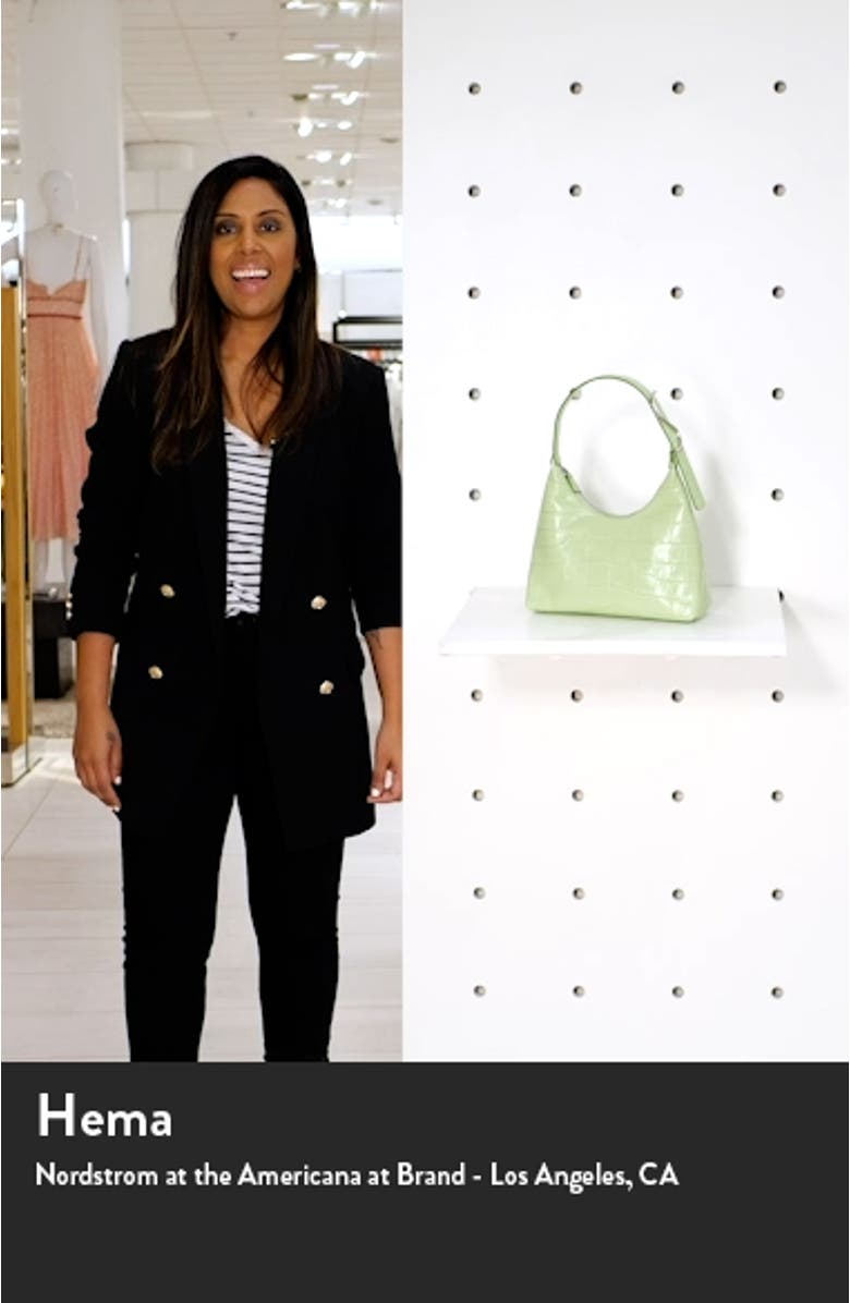 Scotty Croc Embossed Leather Top Handle Bag, sales video thumbnail