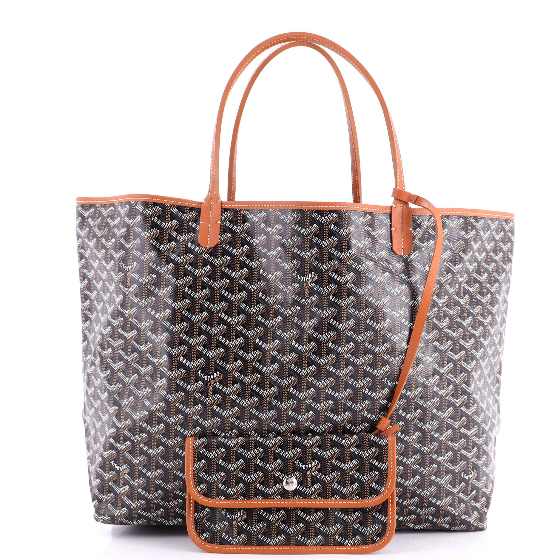 Pre-Owned Goyard Saint Louis Tote Coated Canvas GM, Alternate, color, Brown