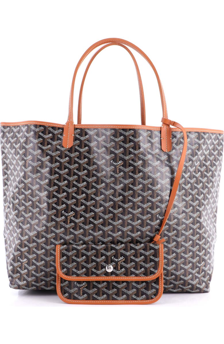 Pre-Owned Goyard Saint Louis Tote Coated Canvas GM, Alternate, color, Brown