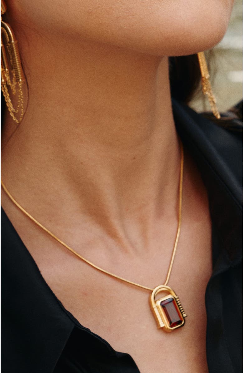 RC RETRO CHIC Olympieion Necklace, Alternate, color, Brown & Gold