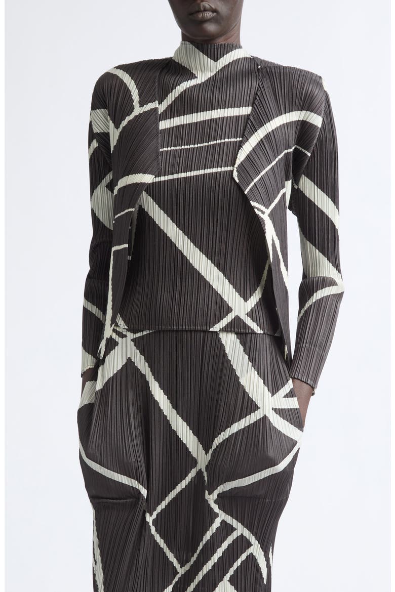 Fold Line Open Cardigan, Main, color, CHARCOAL