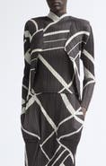Pleats Please Issey Miyake Fold Line Open Cardigan