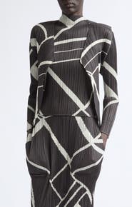 Pleats Please Issey Miyake Fold Line Open Cardigan