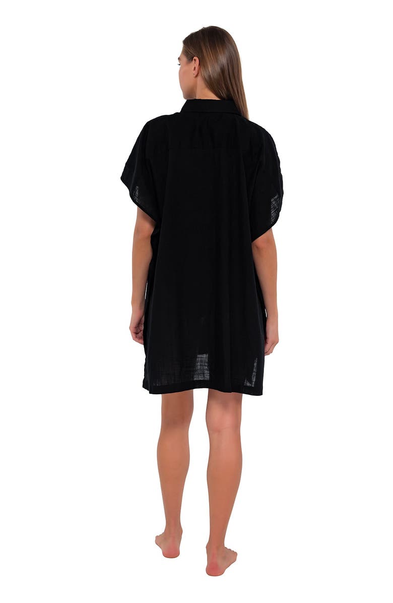 Sunsets Shore Thing Cover-up Tunic, Alternate, color, Black