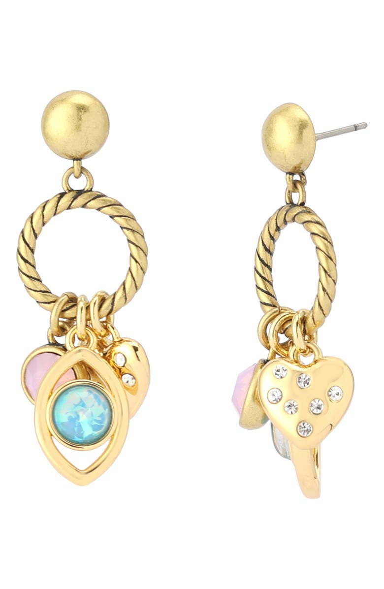 Kurt Geiger London Charm Drop Earrings, Main, color, Gold Multi