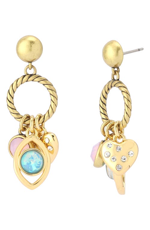 Kurt Geiger London Charm Drop Earrings In Gold